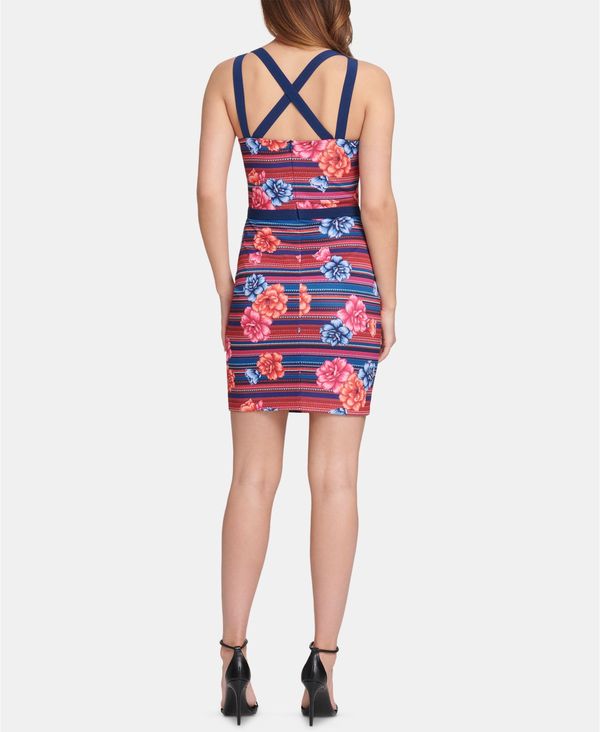 新作モデル ゲス レディース ワンピース トップス Floral Print Bodycon Dress Navy Pink Floral 注目の Innovatio Pasca Uinjambi Ac Id