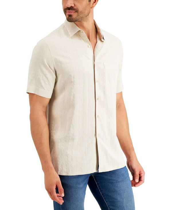 クラブルーム メンズ トップス シャツ Club Room Men's Textured Shirt Stone Wall ストーン|ReVida 店