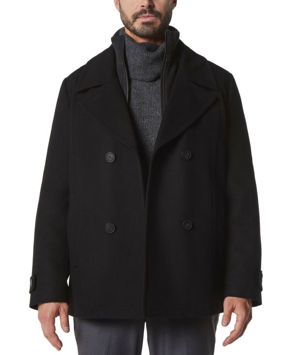 マークニューヨーク メンズ アウター ジャケット・ブルゾン コート Marc New York Men's Danton Peacoat with Inset Bib Black ブラック