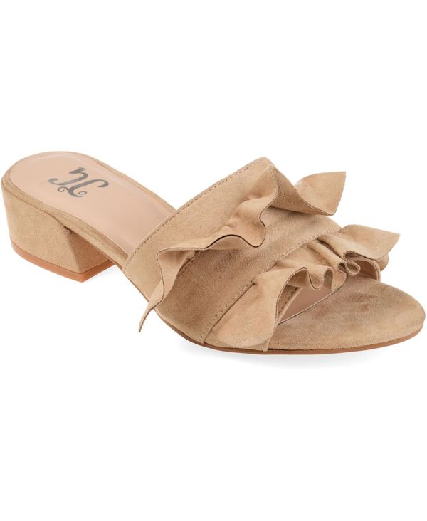 ジュルネ コレクション レディース シューズ サンダル フリル Journee Collection Women's Sabica Ruffle Slip On Dress Sandals Nude Or Na