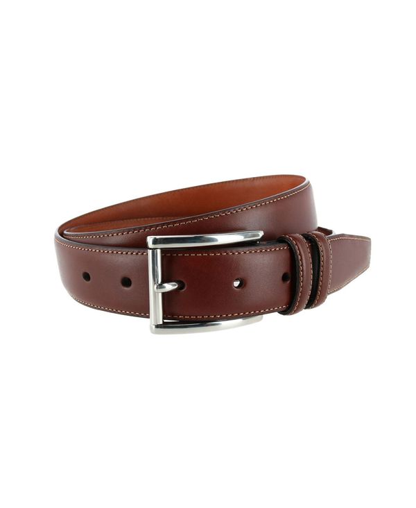トラファルガー メンズ アクセサリー ベルト レザー TRAFALGAR Men's Lorenzo 32mm Dropped Edge Leather Dress Belt Honey maple