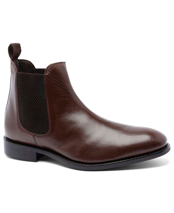 アンソニー ヴィア メンズ シューズ ブーツ・レインブーツ チェルシー ブーツ レザー Anthony Veer Men's Jefferson Chelsea Leather Pull Up Boots Chocolate Brown ブラウン|ReVida 店