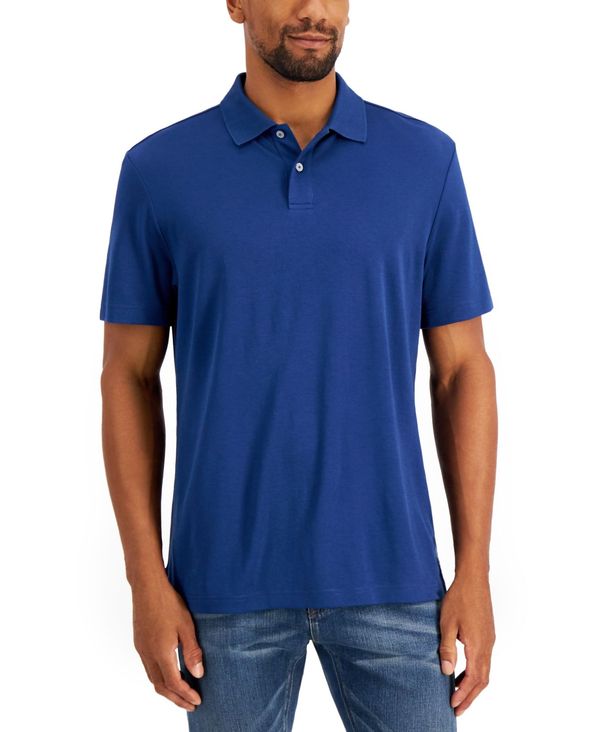アルファニ メンズ トップス ポロシャツ コットン Alfani Men Regular-Fit Solid Supima Blend Cotton Polo Shirt Navy On Navy ネイビー