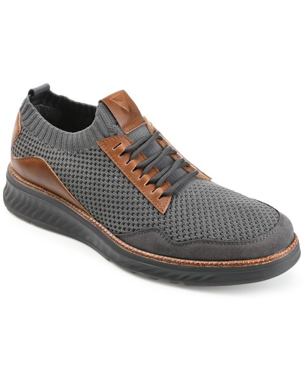 バンス メンズ シューズ ドレスシューズ ワンピース ニット Vance Co. Men's Julius Knit Casual Dress Shoes Gray グレー