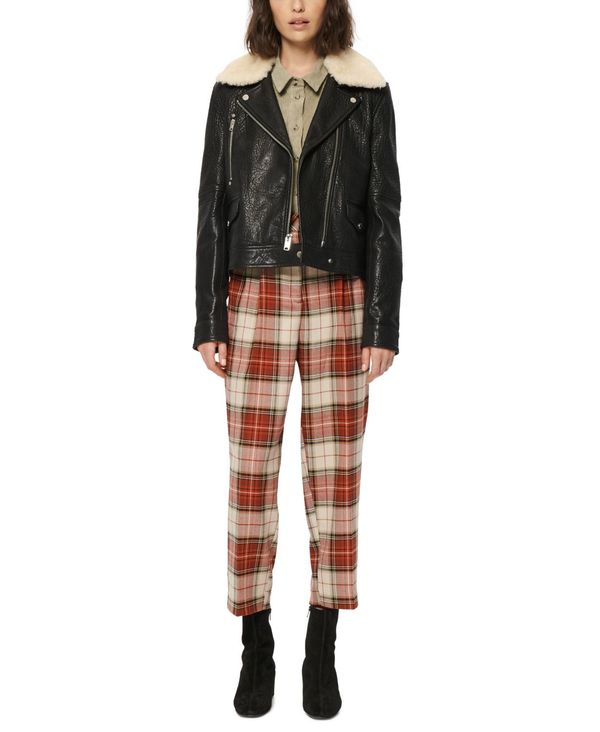 人気ブランドを マークニューヨーク レディース コート アウター Faux Fur Collar Leather Moto Jacket Black Revida 店 独創的 Lapaz Tvmar Tv