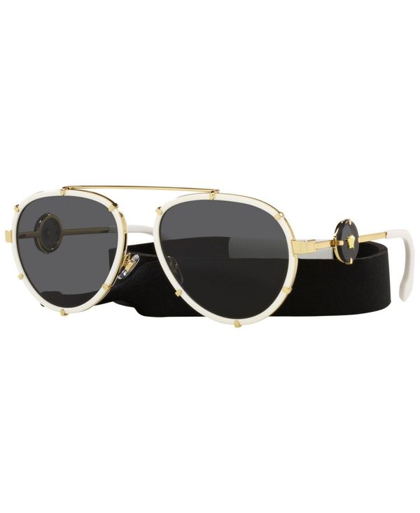 ヴェルサーチ レディース 付属物 サングラス・アイウェア Versace Women\u0027s Sunglasses VE2232 White 白いこと