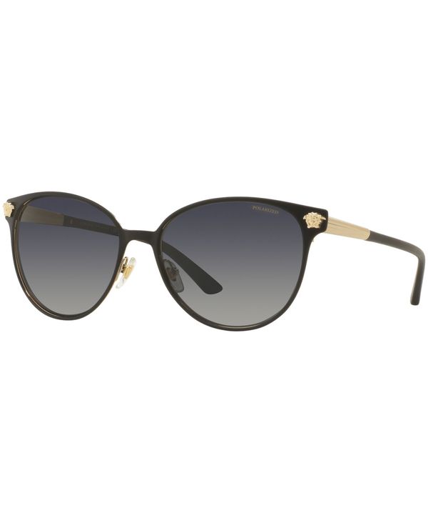 ヴェルサーチ レディース アクセサリー サングラス・アイウェア Versace Polarized Sunglasses VE2168 BLACK/GREY POLAR ブラック
