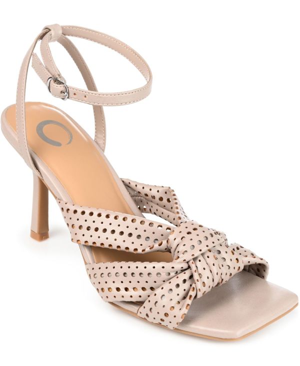 ジュルネ コレクション レディース シューズ サンダル Journee Collection Women's Naommi Perforated Sandals Taupe トープ