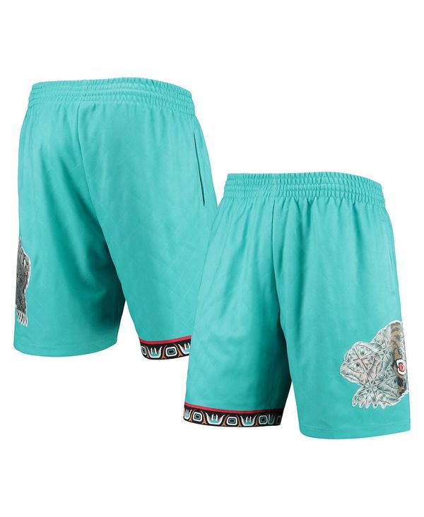 ミッチェル&ネス メンズ ボトムス ハーフパンツ・ショーツ ショートパンツ Mitchell & Ness Men's Turquoise Vancouver Grizzlies 1996 Hardwood Classics 75th Anniversary Swingman Shorts Turquoise ターコイズ