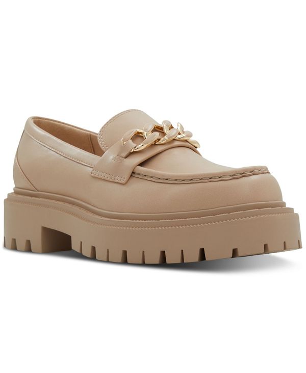 アルド レディース シューズ パンプス ローファー ALDO Women's Brixtonn Chain Lug Loafers Medium Beige ベージュ｜ReVida 店
