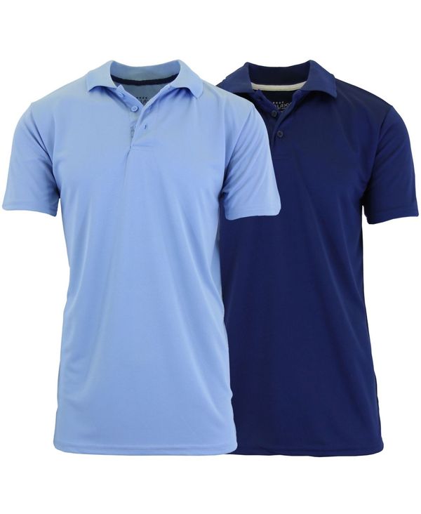ギャラクシーバイハルビック メンズ トップス ポロシャツ Galaxy By Harvic Men's Tag less Dry-Fit Moisture-Wicking Polo Shirt Pack of 2 Light Blue and Navy ネイビー 8,495円