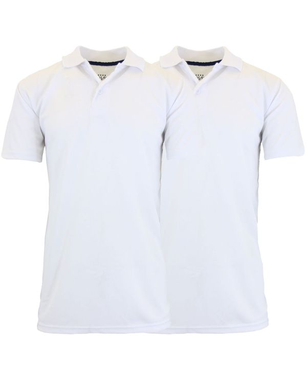 ギャラクシーバイハルビック メンズ トップス ポロシャツ Galaxy By Harvic Men's Tag less Dry-Fit Moisture-Wicking Polo Shirt Pack of 2 White ホワイト
