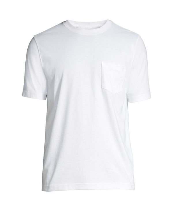ランズエンド メンズ トップス Tシャツ トール シャツ Lands' End Men's Tall Super-T Short Sleeve T-Shirt with Pocket White ホワイト