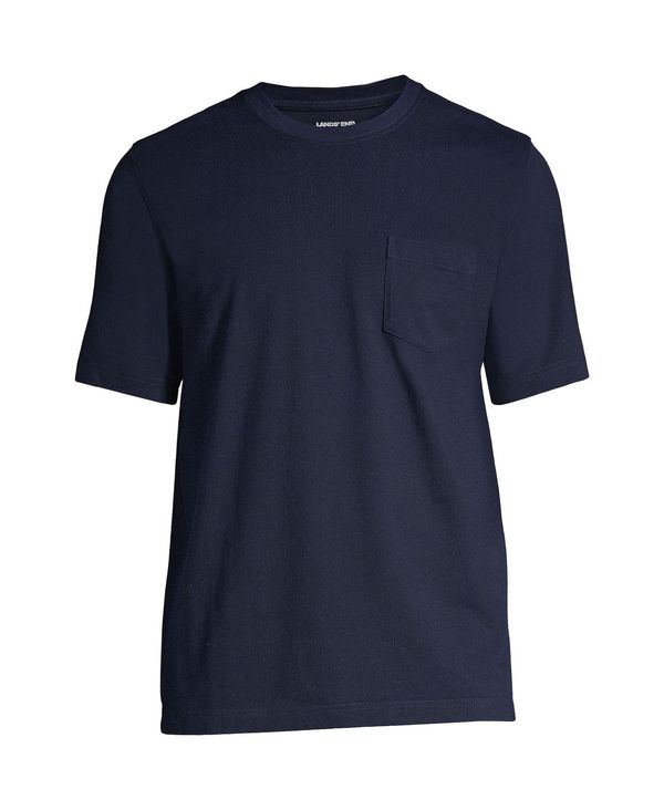 ランズエンド メンズ トップス Tシャツ Lands' End Men's Super-T Short Sleeve T-Shirt with Pocket Radiant navy ネイビー