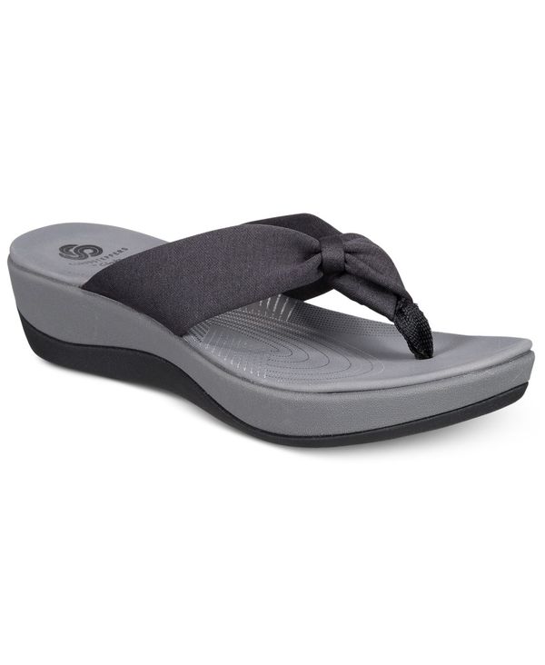 クラークス レディース シューズ サンダル Clarks Women's Cloudsteppers Arla Glison Sandals Black Solid ブラック｜ReVida 店