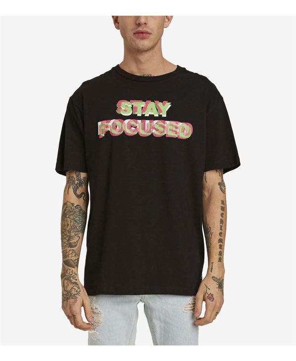 交換無料 ウィーエスシー メンズ Tシャツ トップス Mason Stay Focus T Shirt Black Revida 店 50 Off Www Balloonylandkw Com