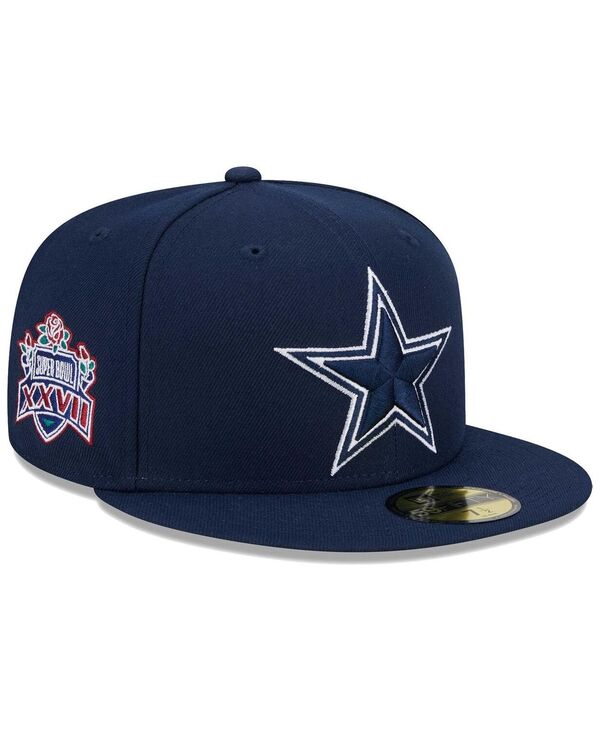 ニューエラ メンズ アクセサリー 帽子 New Era Men's Navy Dallas Cowboys Main Patch 59FIFTY Fitted Hat Navy ネイビー|ReVida 店