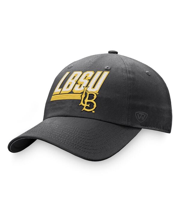 トップオブザワールド メンズ アクセサリー 帽子 Top of the World Men's Charcoal Long Beach State 49ers Slice Adjustable Hat Charcoal チャコール
