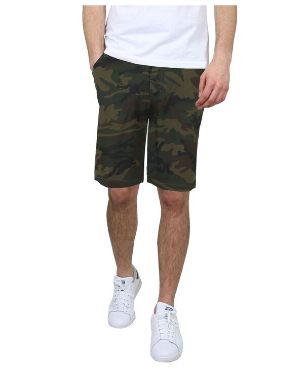 ギャラクシーバイハルビック メンズ ボトムス ハーフパンツ・ショーツ ショートパンツ Galaxy By Harvic Men's 5-Pocket Flat-Front Slim-Fit Stretch Chino Shorts Camouflage