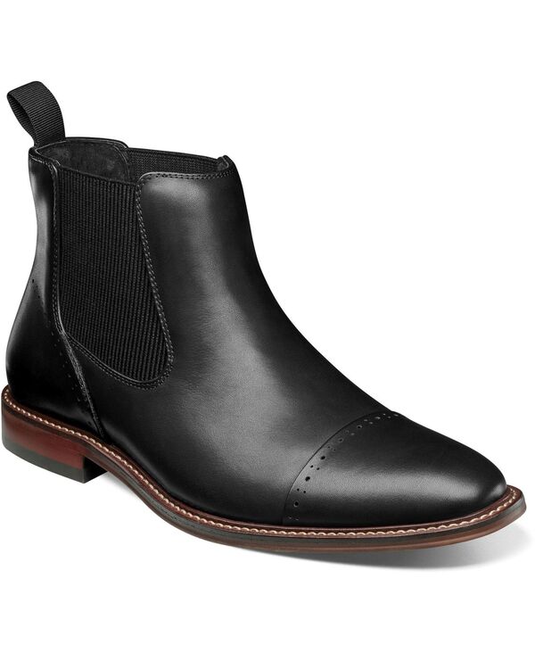 ステイシーアダムス メンズ シューズ ブーツ・レインブーツ チェルシーブーツ チェルシー キャップ ブーツ Stacy Adams Men Maury Cap Toe Chelsea Boots Black ブラック