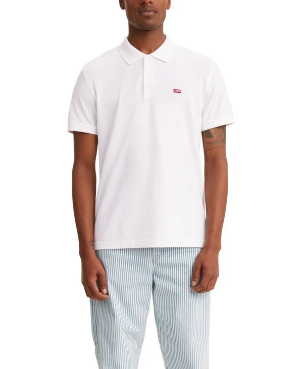 リーバイス メンズ トップス シャツ レギュラーフィット ポロシャツ Levi's Men's Housemark Regular Fit Short Sleeve Polo Shirt White ホワイト