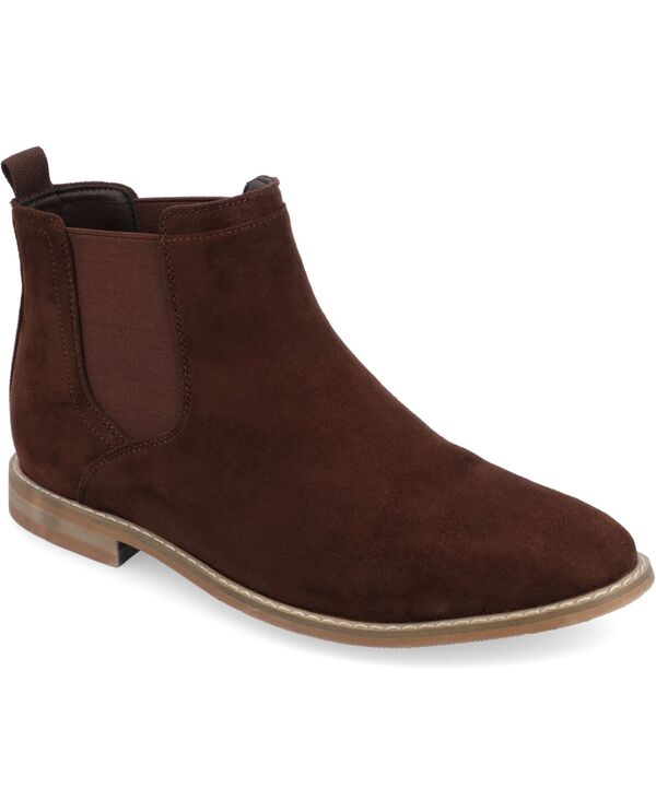 バンス メンズ シューズ ブーツ・レインブーツ チェルシーブーツ チェルシー ブーツ Vance Co. Men's Marshall Tru Comfort Foam Pull-On Round Toe Chelsea Boots Brown ブラウン