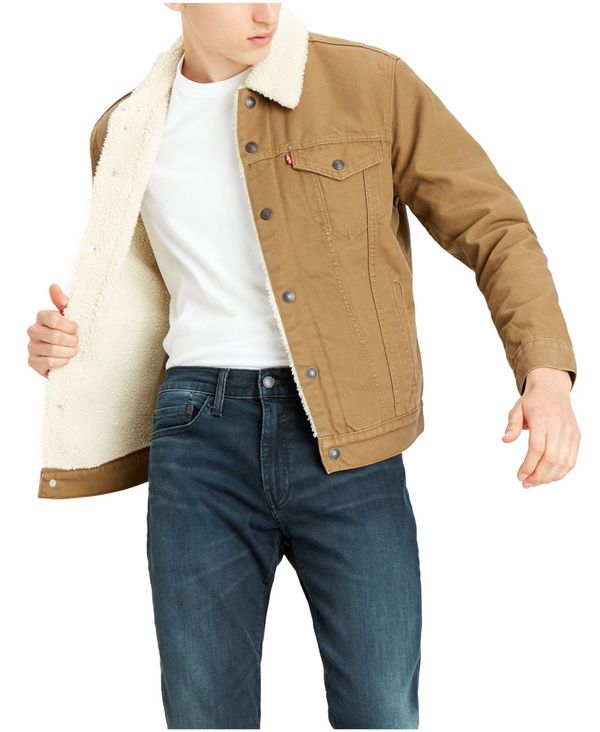 お1人様1点限り 楽天市場 リーバイス メンズ ジャケット ブルゾン アウター Men S Big And Tall Sherpa Trucker Jacket Cougar Revida 楽天市場店 人気特価激安 Secure Trimechbolting Com