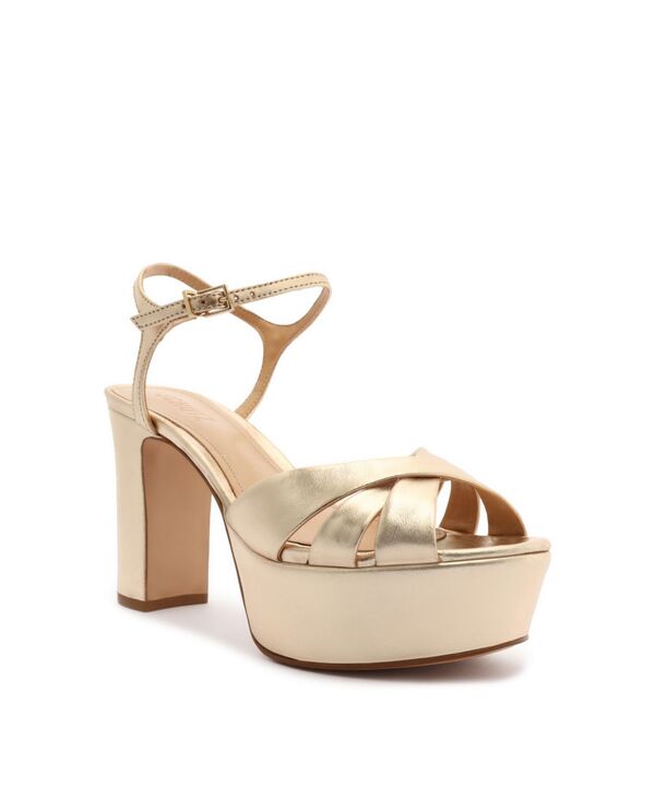 シュッツ レディース シューズ サンダル プラットフォーム Schutz Women's Keefa Platform Sandals Gold ゴールド|ReVida 店