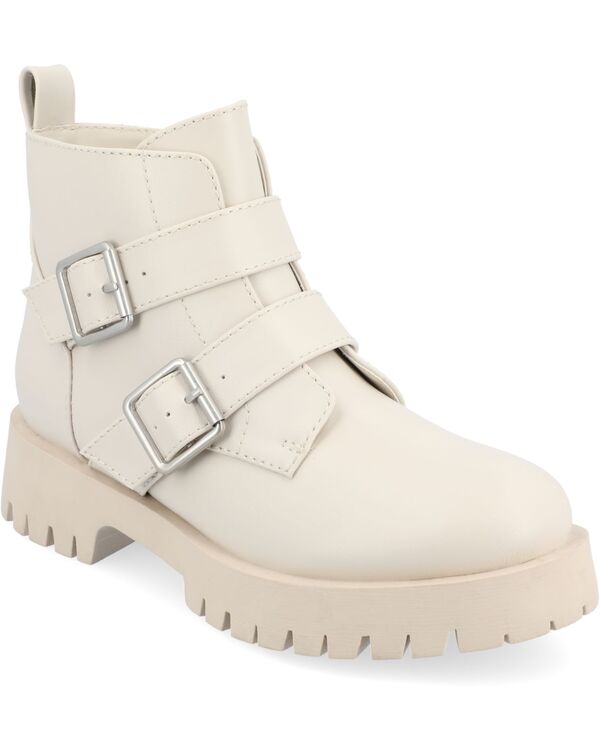 【送料無料】 ジュルネ コレクション レディース ブーツ・レインブーツ シューズ Women's Maebry Tru Comfort Foam Treaded Outsole Round Toe Booties Bone画像