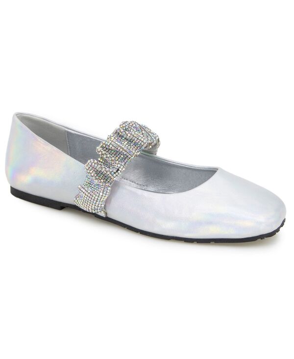 ケネスコール レディース シューズ パンプス Kenneth Cole Reaction Women Elina Jewel Ballet Flats Silver シルバー