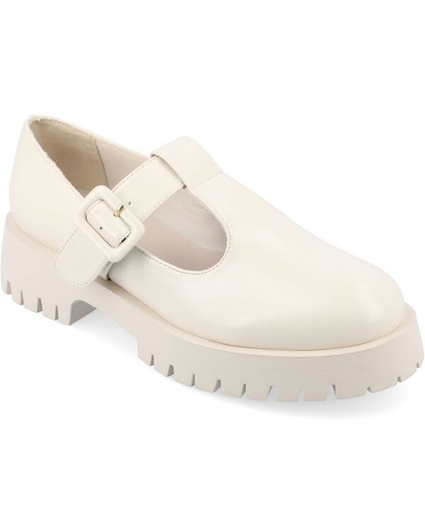 【送料無料】 ジュルネ コレクション レディース パンプス シューズ Women's Suvi Tru Comfort Foam Treaded Outsole Mary Jane Flats Bone画像