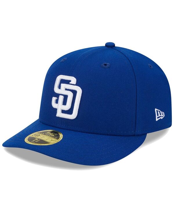ニューエラ メンズ アクセサリー 帽子 ロゴ New Era Men's Royal San Diego Padres White Logo&nbsp;Low Profile 59FIFTY Fitted Hat Royal ホワイト 10,715円