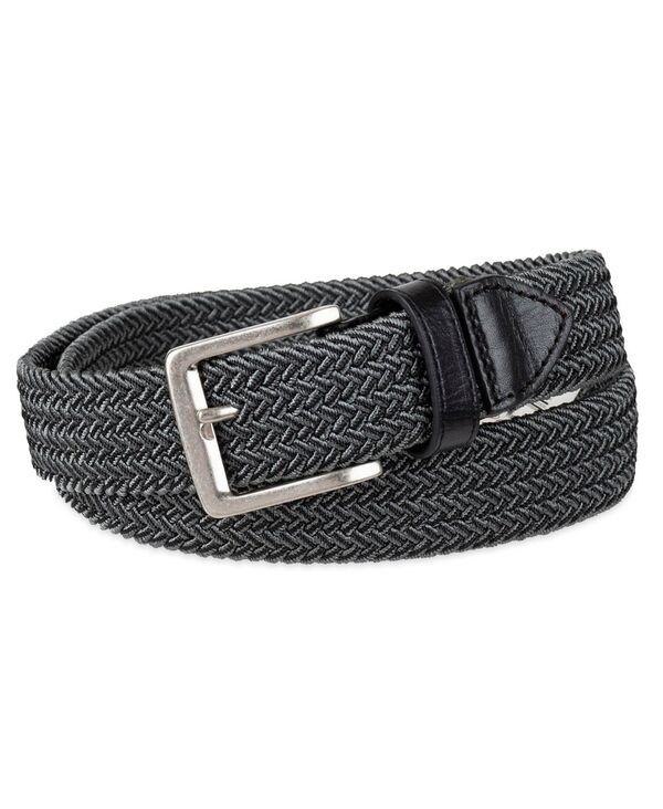 トッミーバハマ メンズ アクセサリー ベルト Tommy Bahama Men's Two-Tone Stretch Braided Web Belt Black ブラック
