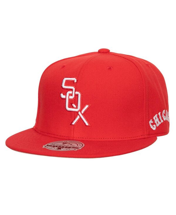 ミッチェル&ネス メンズ アクセサリー 帽子 Mitchell & Ness Men's Red Chicago White Sox Bases Loaded Fitted Hat Red レッド｜ReVida 店 10,765円