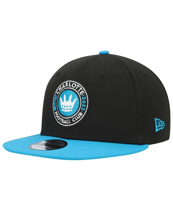 ニューエラ メンズ アクセサリー 帽子 New Era Men's Black Blue Charlotte FC Two-Tone 9FIFTY Snapback Hat Black Blue ブラック 7,906円