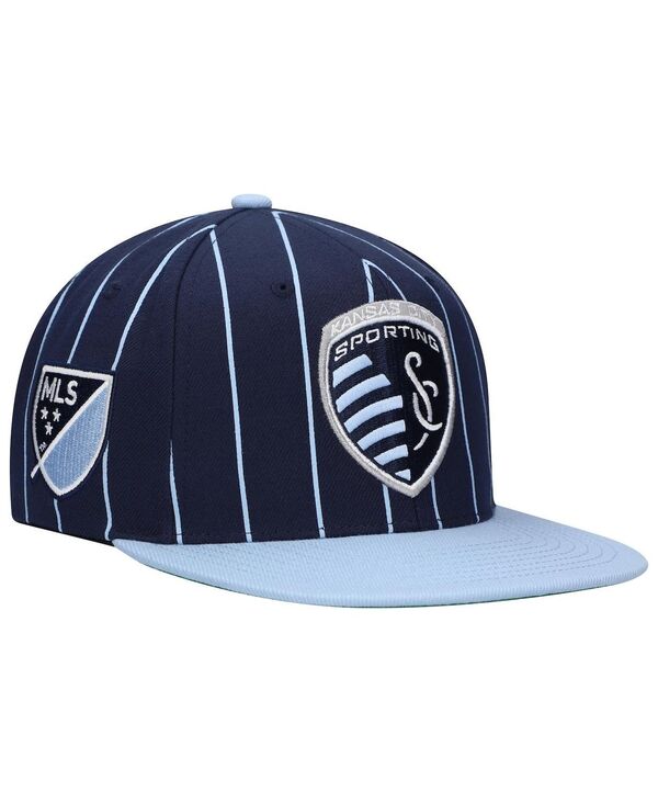 ミッチェル&ネス メンズ アクセサリー 帽子 Mitchell & Ness Men's Navy Sporting Kansas City Team Pin Snapback Hat Navy ネイビー