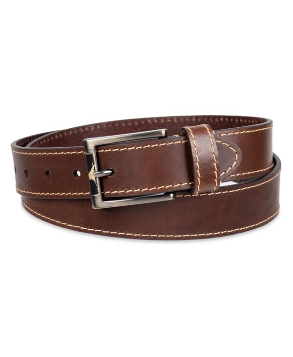 トッミーバハマ メンズ 付属品 胴締め 対照 Tommy Bahama Men\u0027s Casual Contrast Stitch Cincato Strap Belt Brown 赤銅色