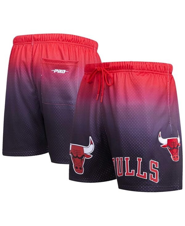 プロスタンダード メンズ ボトムス ハーフパンツ・ショーツ メッシュ ショートパンツ Pro Standard Men's Purple Red Chicago Bulls Ombre Mesh Shorts Purple Red レッド