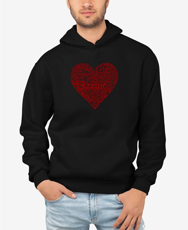 エルエーポップアート メンズ アウター パーカー・スウェット スウェット シャツ LA Pop Art Men's Love Yourself Word Art Hooded Sweatshirt Black ブラック