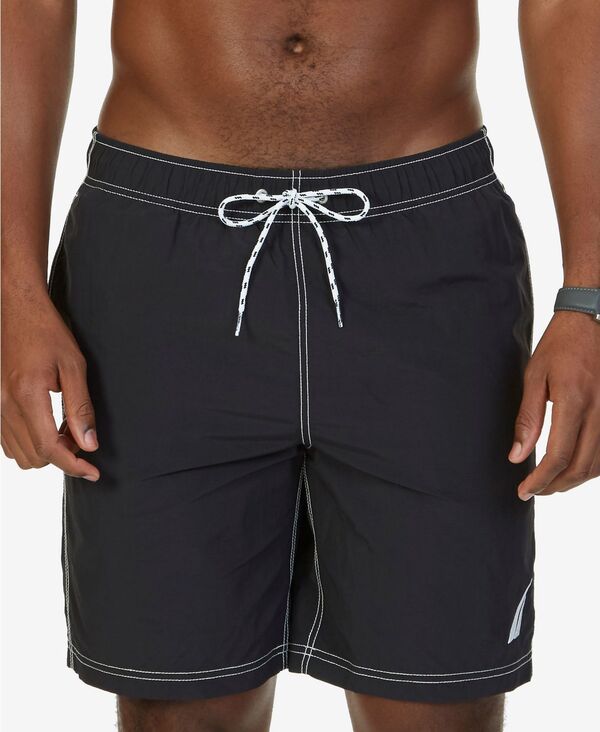 ナウティカ メンズ 水着 ハーフパンツ・ショーツ ナイロン Nautica Men's Quick Dry Nylon 8 Swim Trunks True Black ブラック