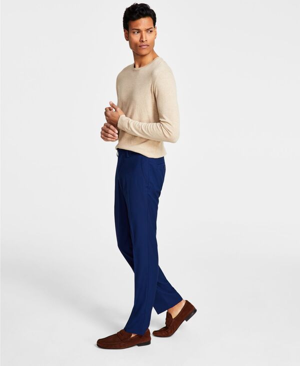 ケネスコール メンズ ボトムス カジュアルパンツ パンツ Kenneth Cole Reaction Men's Techni-Cole Suit Separate Slim-Fit Pants Blue ブルー