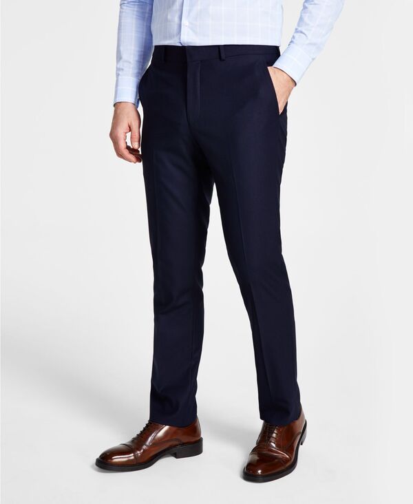 ケネスコール メンズ ボトムス カジュアルパンツ パンツ Kenneth Cole Reaction Men's Techni-Cole Suit Separate Slim-Fit Pants Navy ネイビー