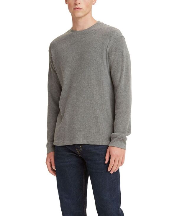 リーバイス メンズ トップス シャツ Tシャツ ニット Levi's Men's Waffle Knit Thermal Long Sleeve T-Shirt Chisel Gray グレー