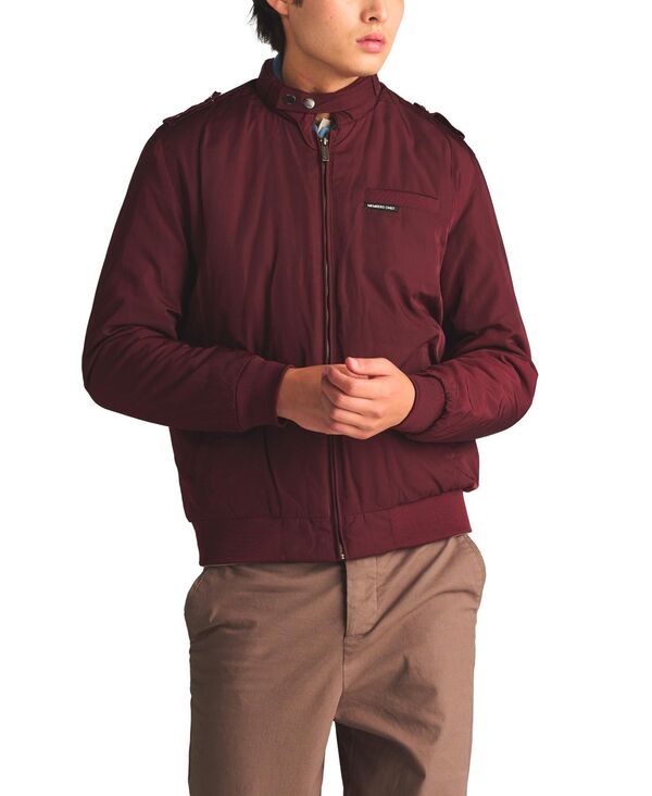 メンバーズオンリー メンズ アウター ジャケット・ブルゾン スリムフィット トール ジャケット Members Only Big & Tall Classic Iconic Racer Jacket (Slim Fit) Burgundy バーガンディ｜ReVida 店