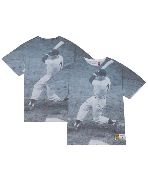 ミッチェル&ネス メンズ トップス Tシャツ グラフィック Mitchell & Ness Men's Mickey Mantle New York Yankees Cooperstown Collection Highlight Sublimated Player Graphic T-shirt White ホワイト