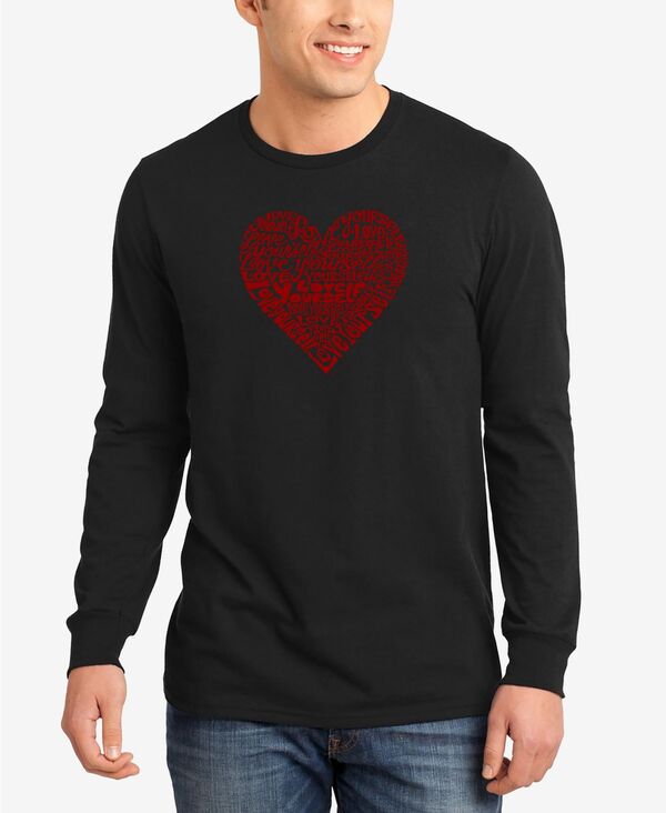 エルエーポップアート メンズ トップス Tシャツ LA Pop Art Men's Love Yourself Word Art Long Sleeve T-shirt Black ブラック