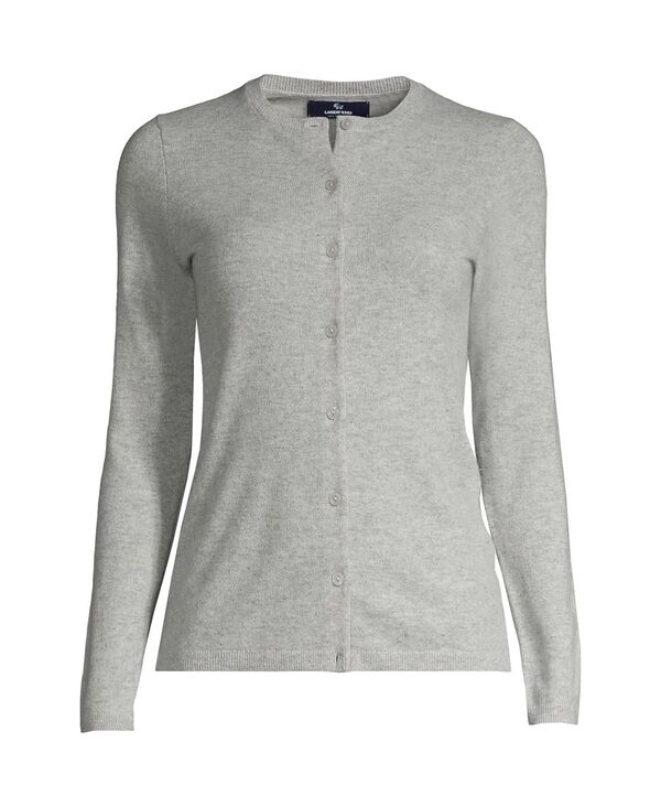 ランズエンド レディース アウター ニット・セーター カーディガン Lands' End Women's Cashmere Cardigan Sweater Gray heather グレー