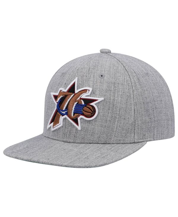 ミッチェル&ネス メンズ アクセサリー 帽子 Mitchell & Ness Men's Heathered Gray Philadelphia 76ers Hardwood Classics Team 2.0 Snapback Hat Heathered Gray グレー 7,086円