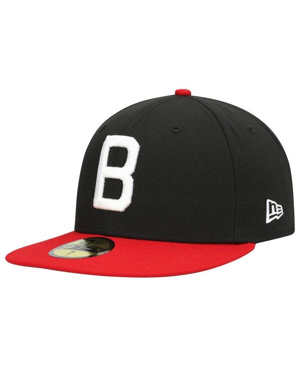 ニューエラ メンズ アクセサリー 帽子 ロゴ New Era Men's Black Birmingham Barons Alternate Logo 2 Authentic Collection 59Fifty Fitted Hat Black ブラック