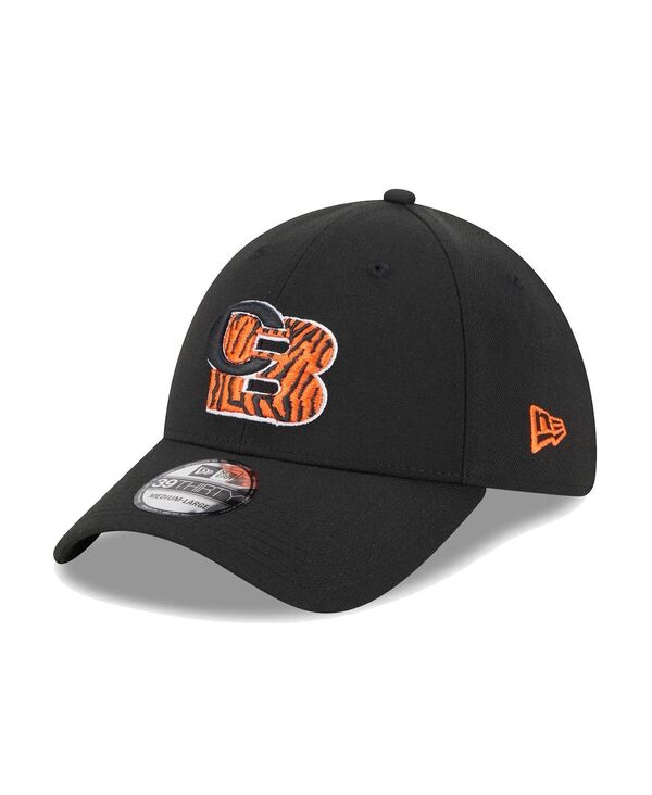 ニューエラ メンズ アクセサリー 帽子 New Era Men's Black Cincinnati Bengals City Originals 39THIRTY Flex Hat Black ブラック